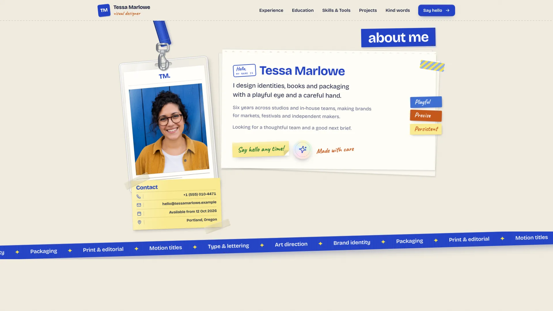 Scrapbook Resume Site